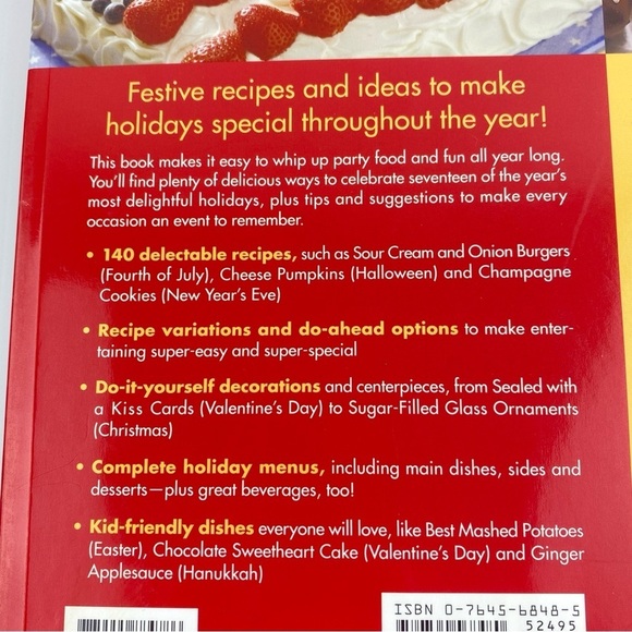 Betty Crocker Celebrate Holiday Food and Fun Hardcover Recipes Menus Decoration - Picture 3 of 15